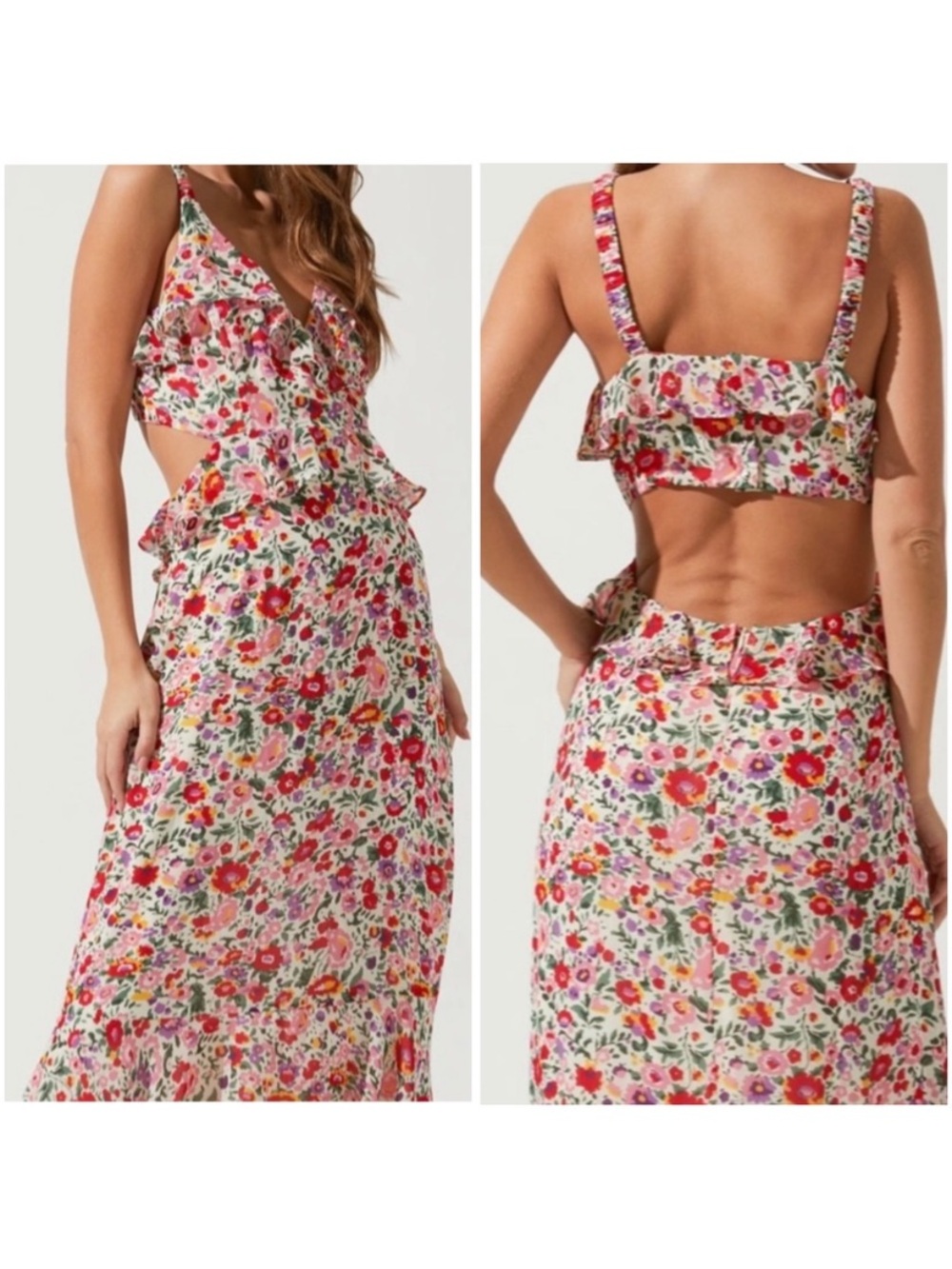 ASTR Floral Ruffled Floral dress